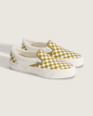 Premium Classic Slip-On Checkerboard Shoe in Checkerboard Burnt Gold Yellow | Vans near me