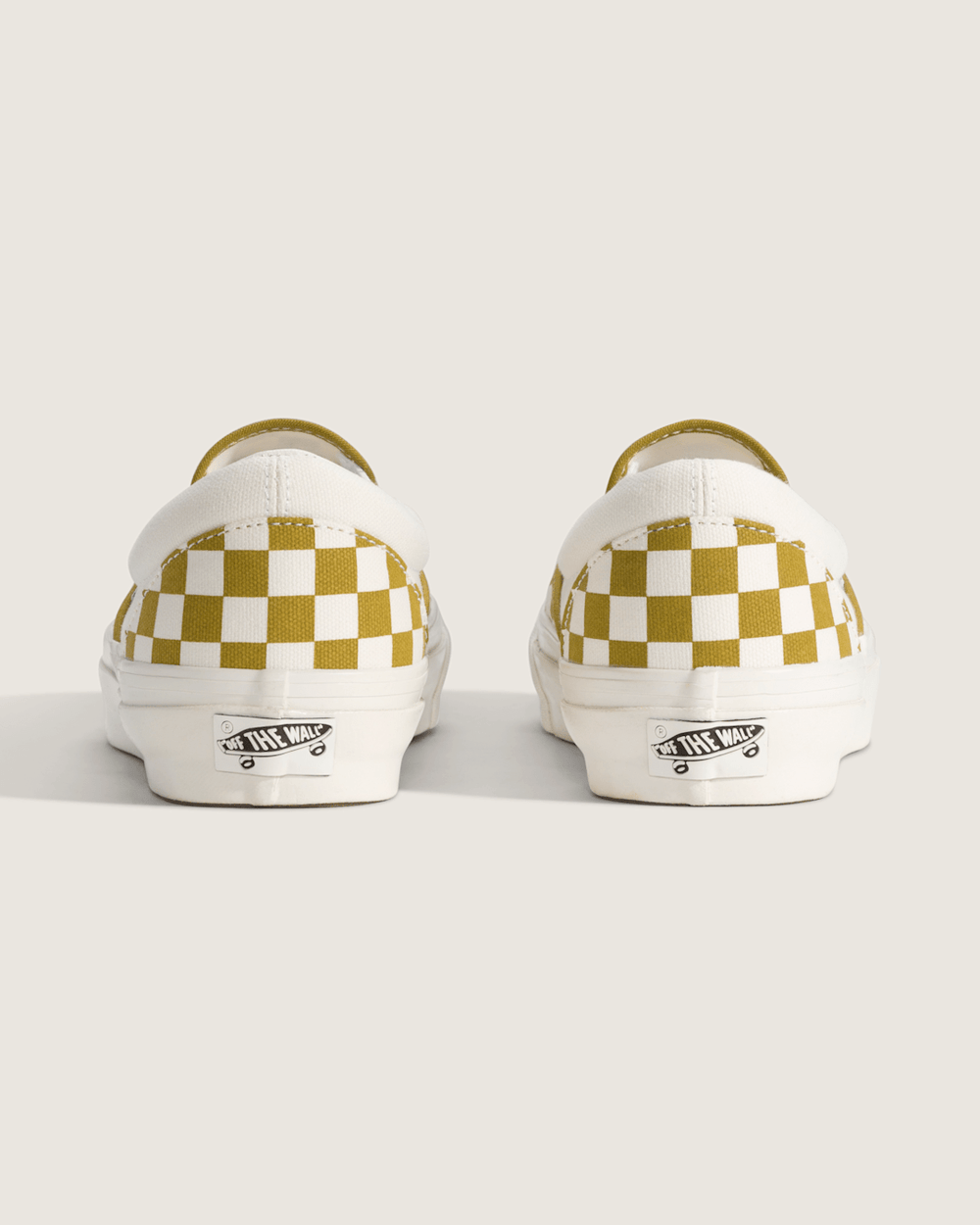 Premium Classic Slip-On Checkerboard Shoe in Checkerboard Burnt Gold Yellow | Vans near me