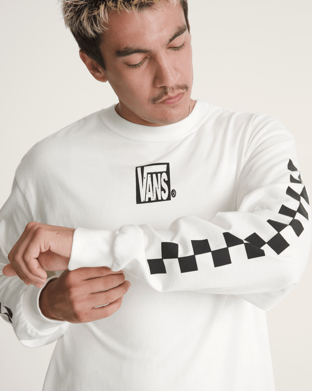 TeamTeam Long Sleeve T-Shirt in Egret White | Vans near me