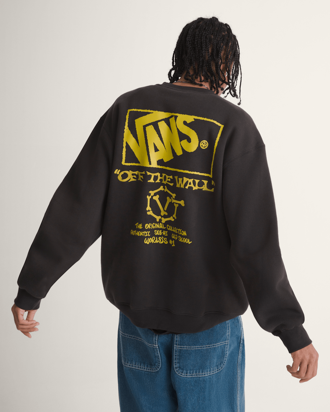 Circle Bones Formula Crew Sweatshirt in Black | Vans on sale