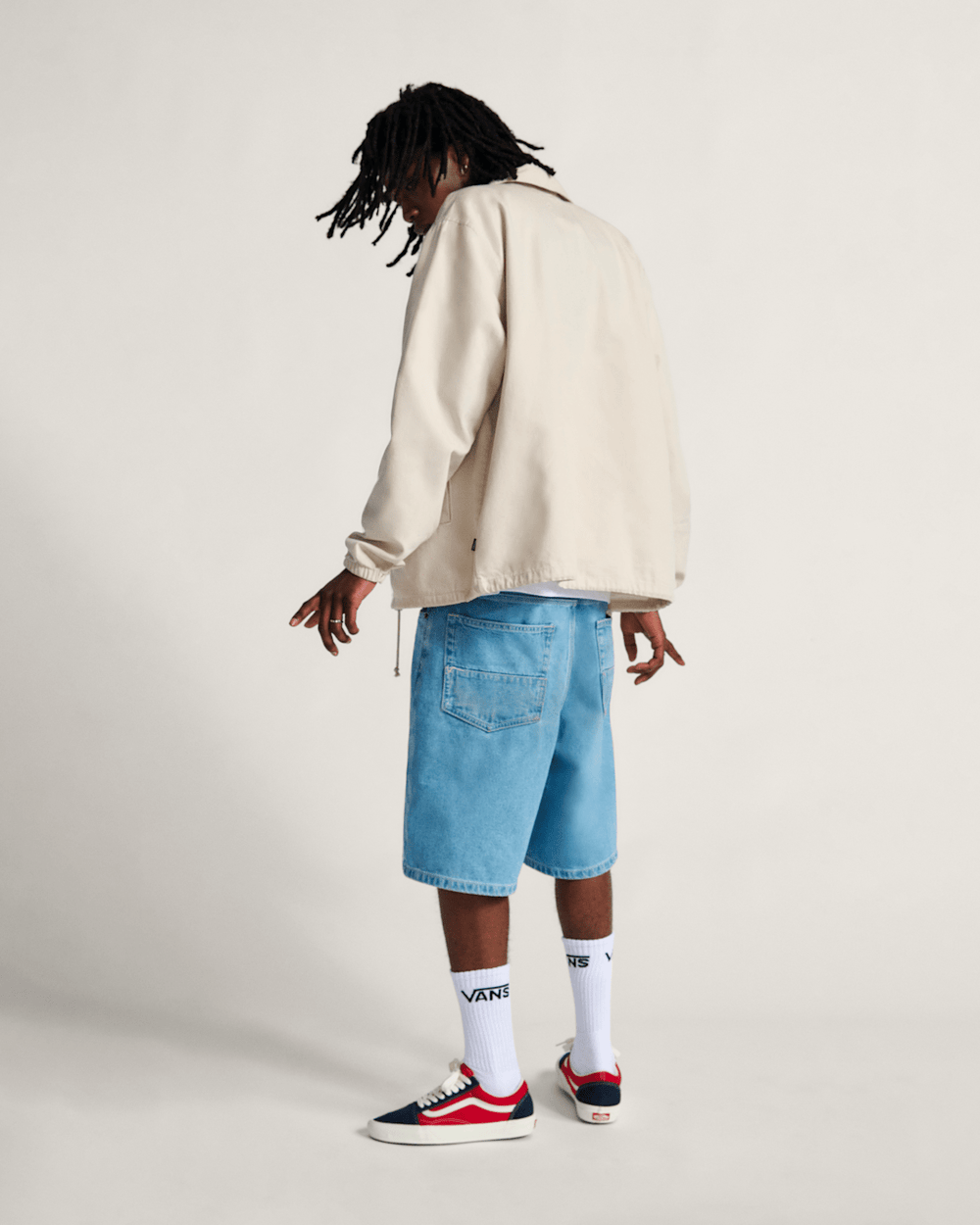 Torrey Coaches Jacket in Taupe Mist Beige | Vans outlet