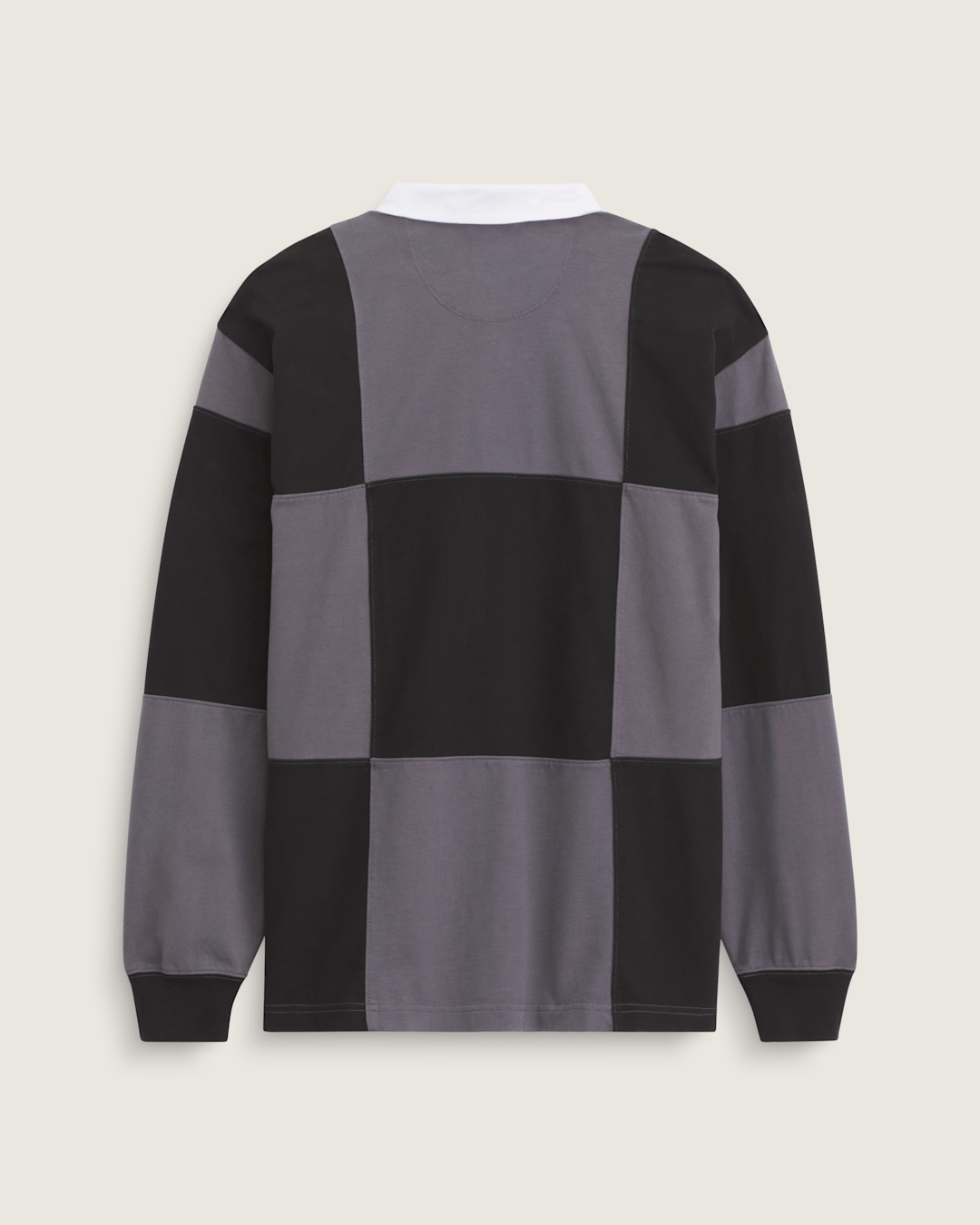 Grant Checkerboard Rugby Shirt in Black | Vans outlet