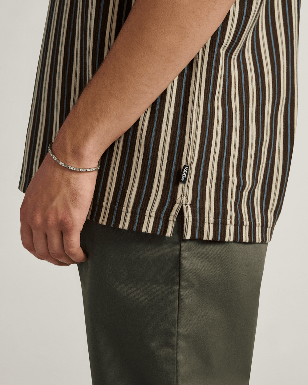 Layton Stripe Polo Shirt in Demitasse Brown | Vans near me