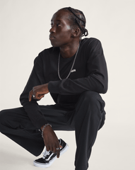 Left Chest Logo Long Sleeve T-Shirt in Black | Vans sale