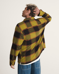 Larkspur Plaid Flannel Shirt in Burnt Gold Yellow / Black | Vans discount