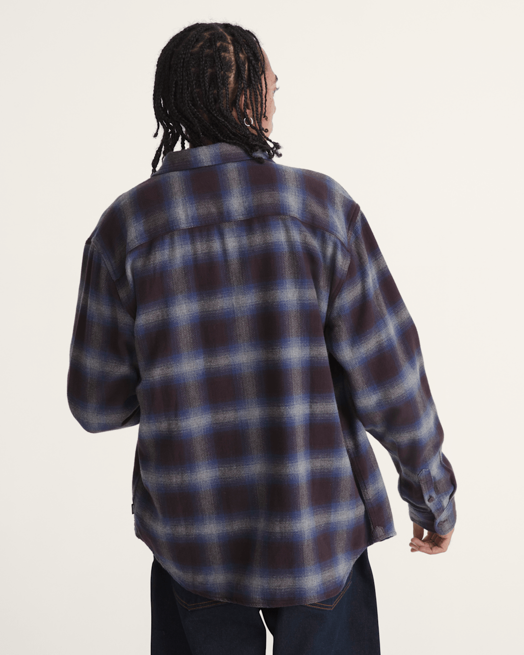 Bixby Plaid Flannel Shirt in Dark Port Red / Pewter Heather Grey | Vans online