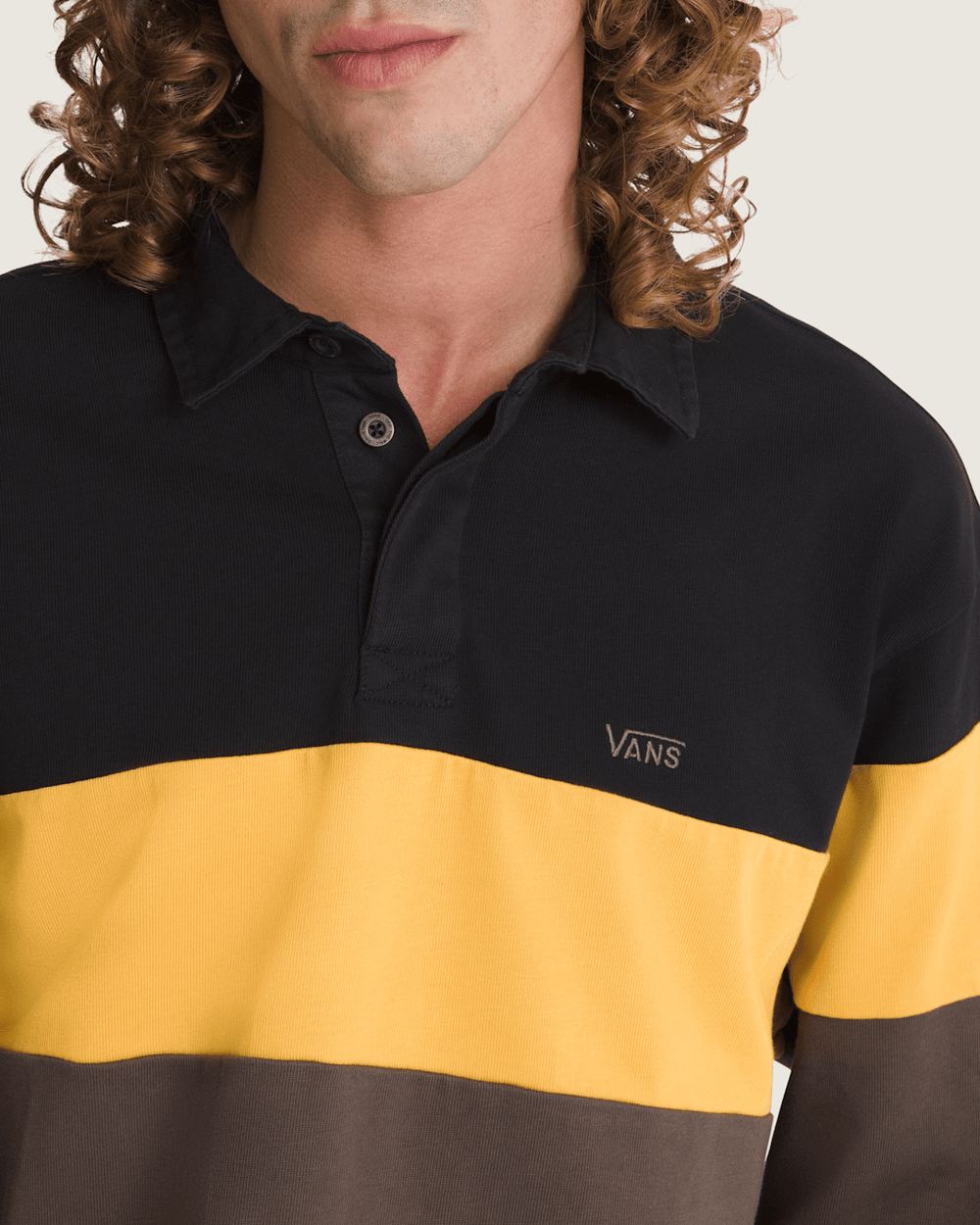 Andy Rugby Long Sleeve Shirt in Coal Brown | Vans outlet