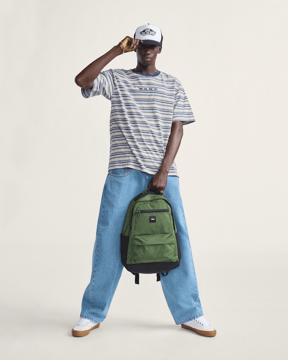 Cameron Stripe Shirt in Blue / Marshmallow White | Vans discount