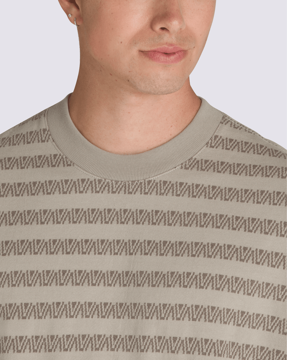 Palmer Jacquard Knit T-Shirt in London Fog Beige | Vans discount