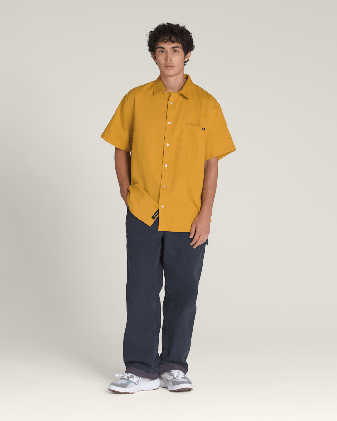 Lawson Solid Woven Shirt in Harvest Gold Yellow | Vans near me