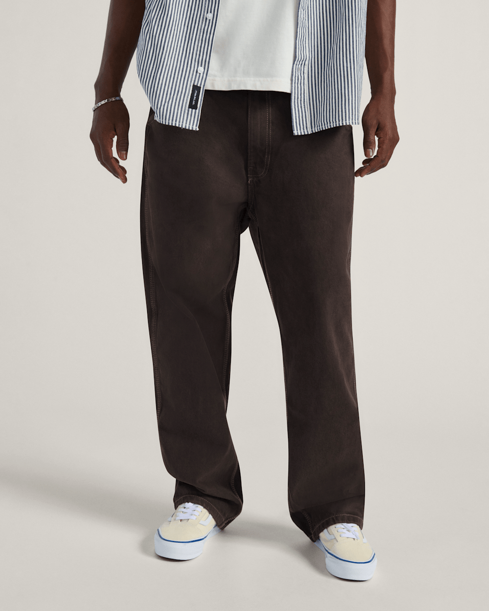 Skate Check-5 Loose Denim Pants in After Dark Brown | Vans on sale