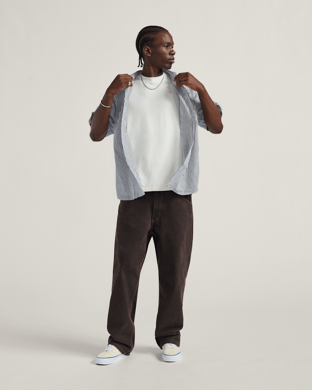 Skate Check-5 Loose Denim Pants in After Dark Brown | Vans on sale