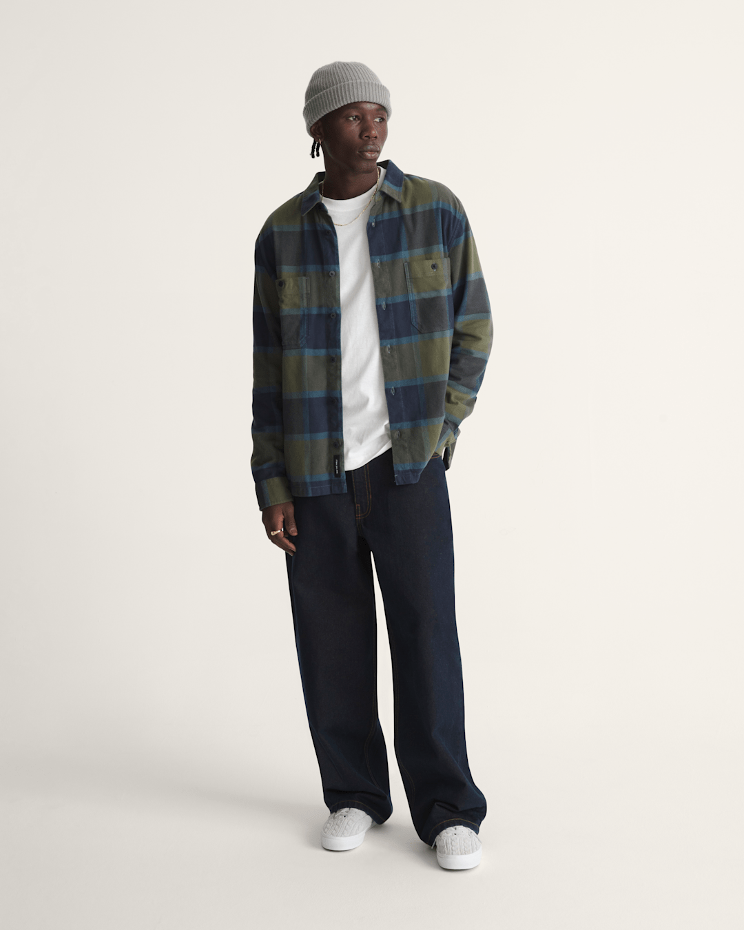 Check-5 Baggy Denim Pants in Dark Rinse Blue | Vans near me
