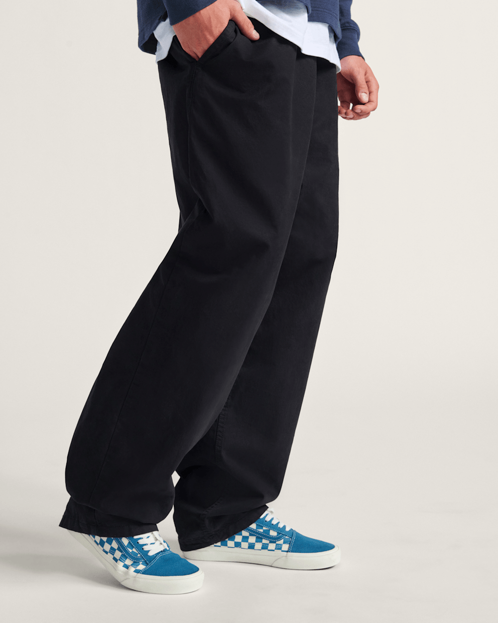 Range Baggy Tapered Elastic Waist Pant Black | Vans sale