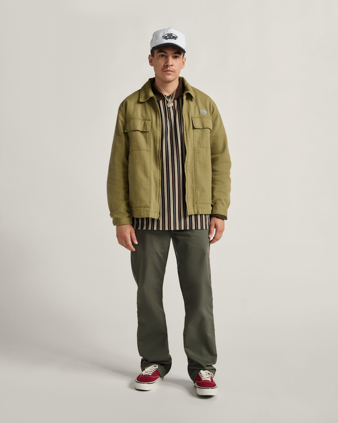 Authentic Chino Relaxed Pants in Grape Leaf Green | Vans discount