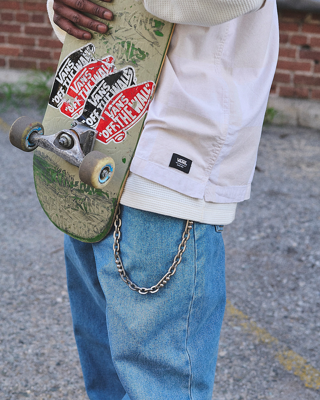 Check-5 Baggy Denim Pants in Stonewash Blue | Vans online