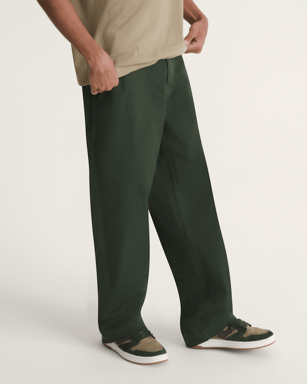 Authentic Chino Loose Pants in Dried Kelp Green | Vans discount