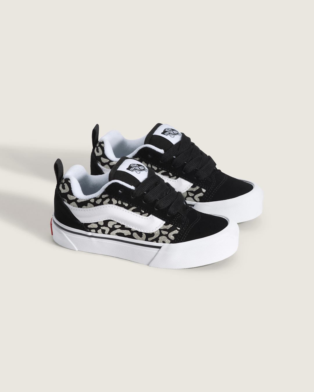 Little Kids Knu Skool Shoe in Leopard Glitter Black | Vans online