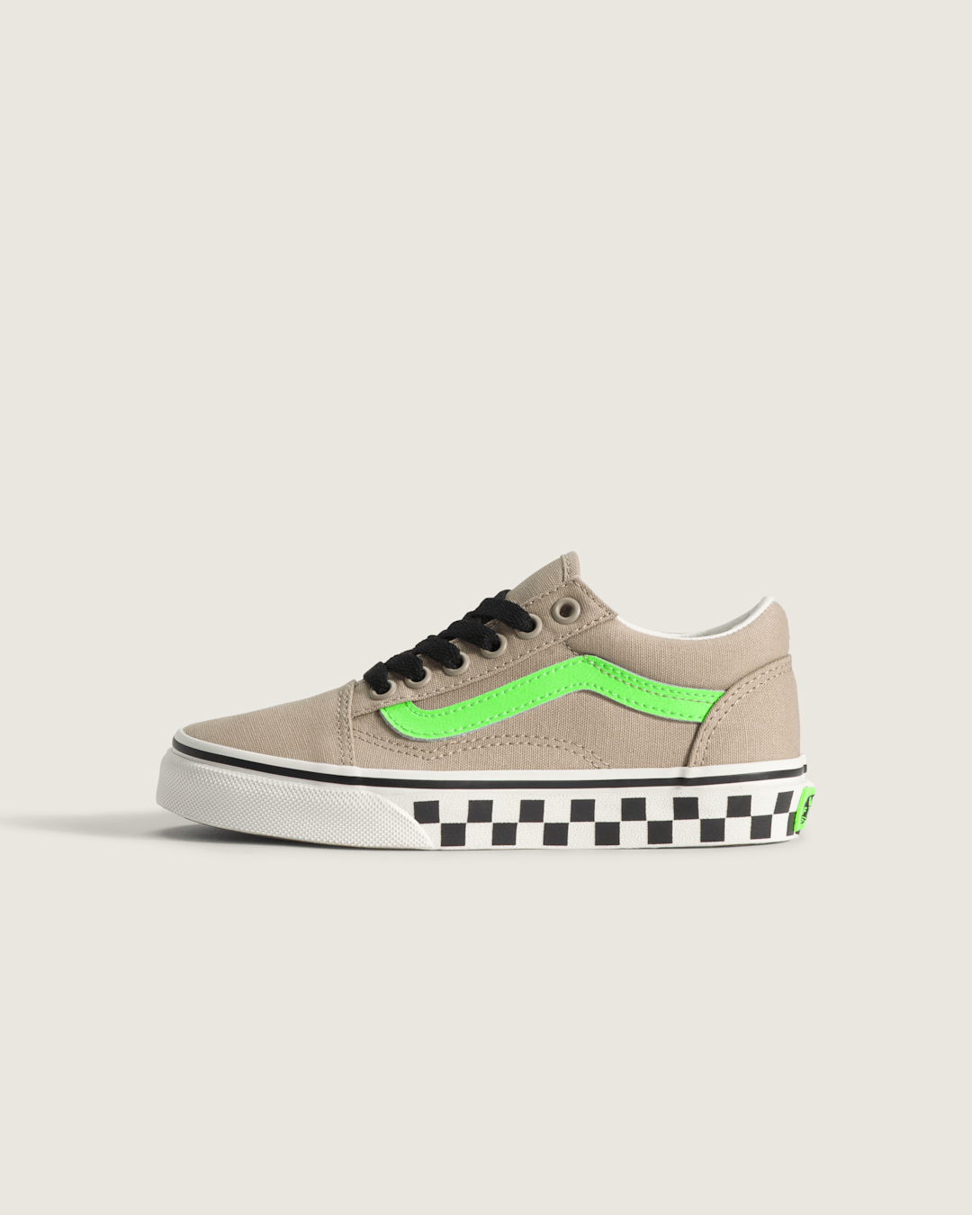 Little Kids Old Skool Shoe in Glow-in-the-Dark Black / Bay Leaf Green | Vans near me