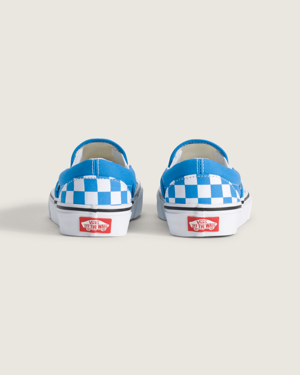 Big Kids Classic Slip-On Checkerboard Shoe in Checkerboard Bright Azure Blue | Vans sale