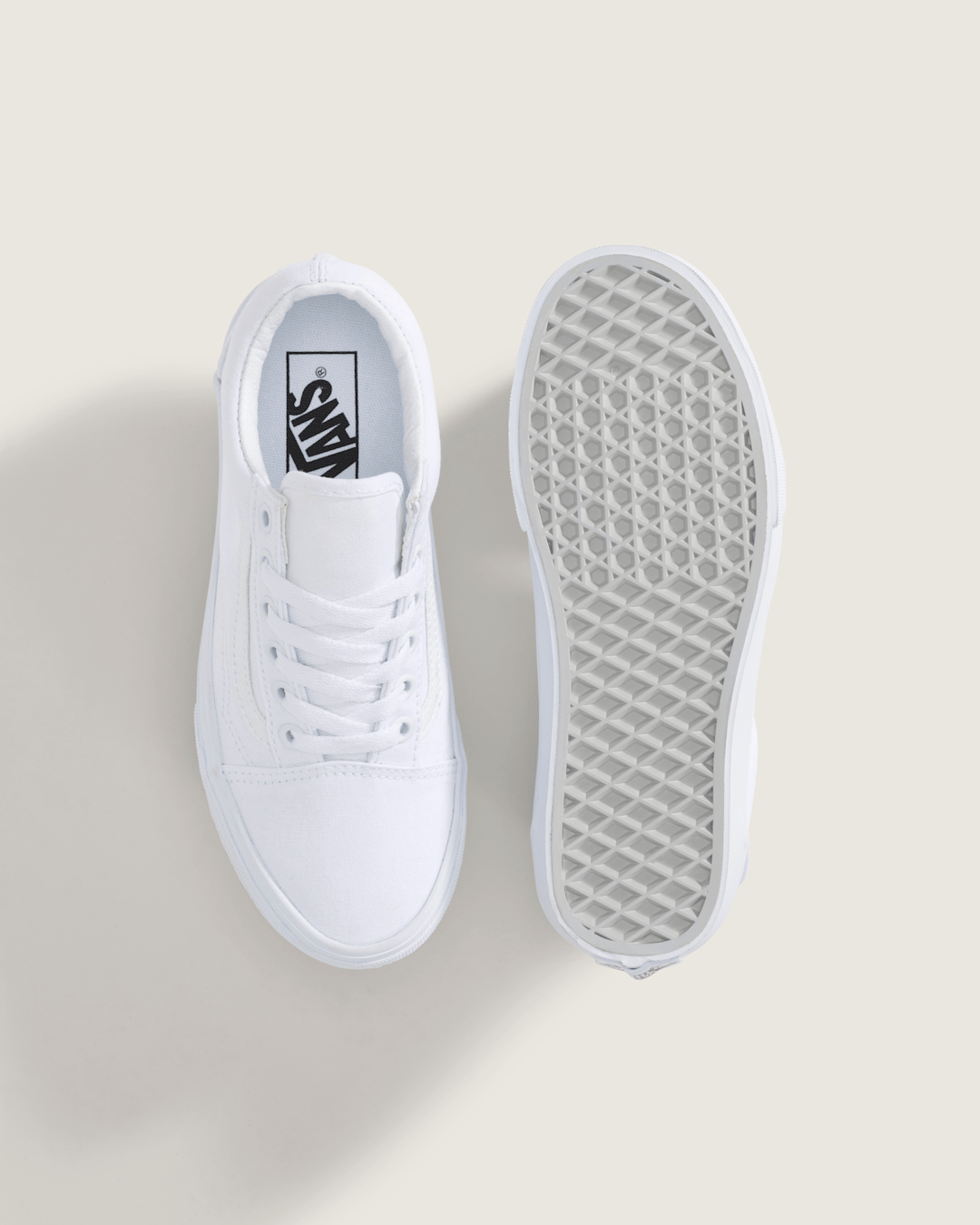 Big Kids Old Skool Shoe in True White | Vans on sale