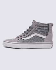 Big Kids Sk8-Hi Shoe in Glitter Gunmetal | Vans online