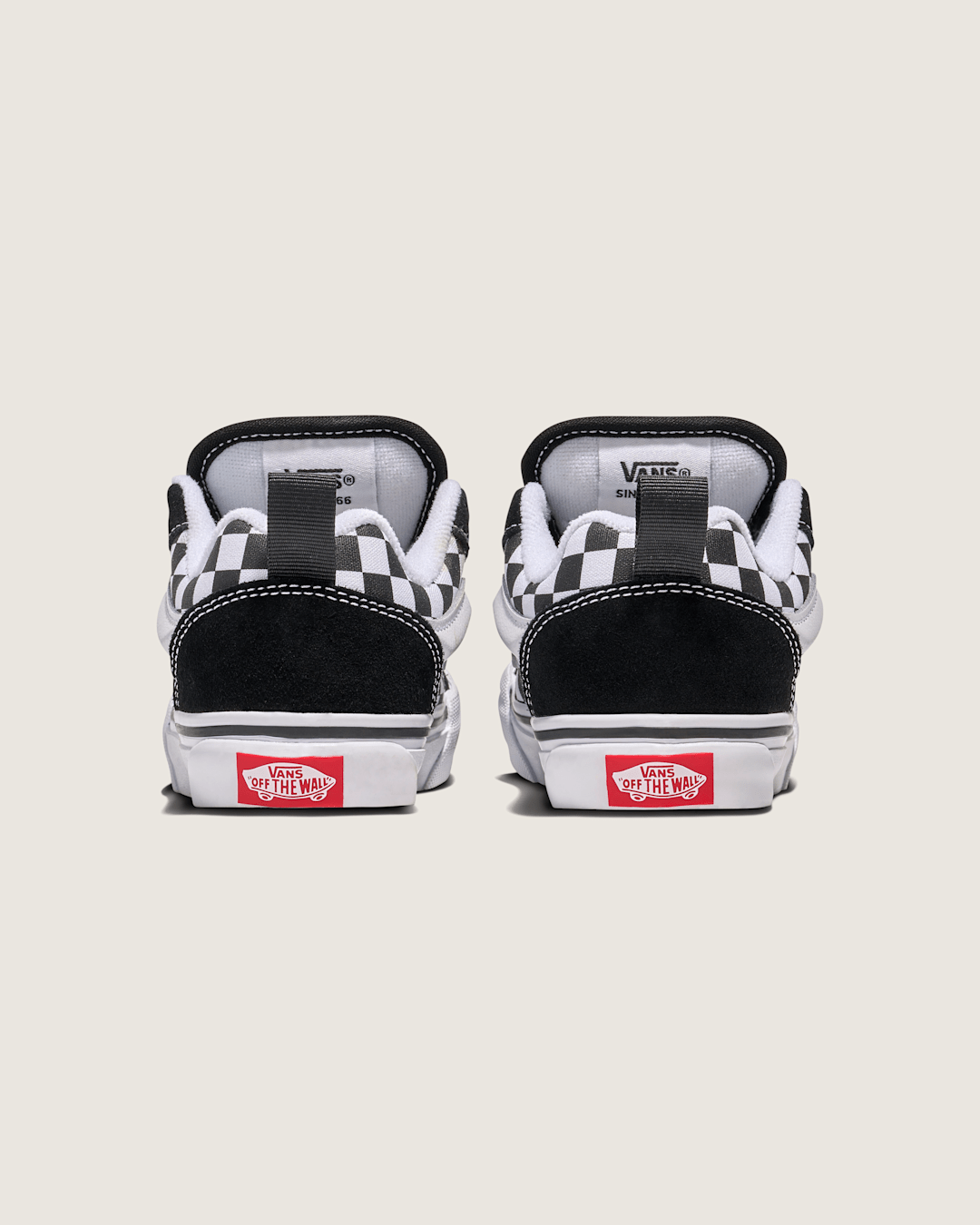Big Kids Knu Skool Checkerboard Shoe in Checkerboard Black / True White | Vans discount