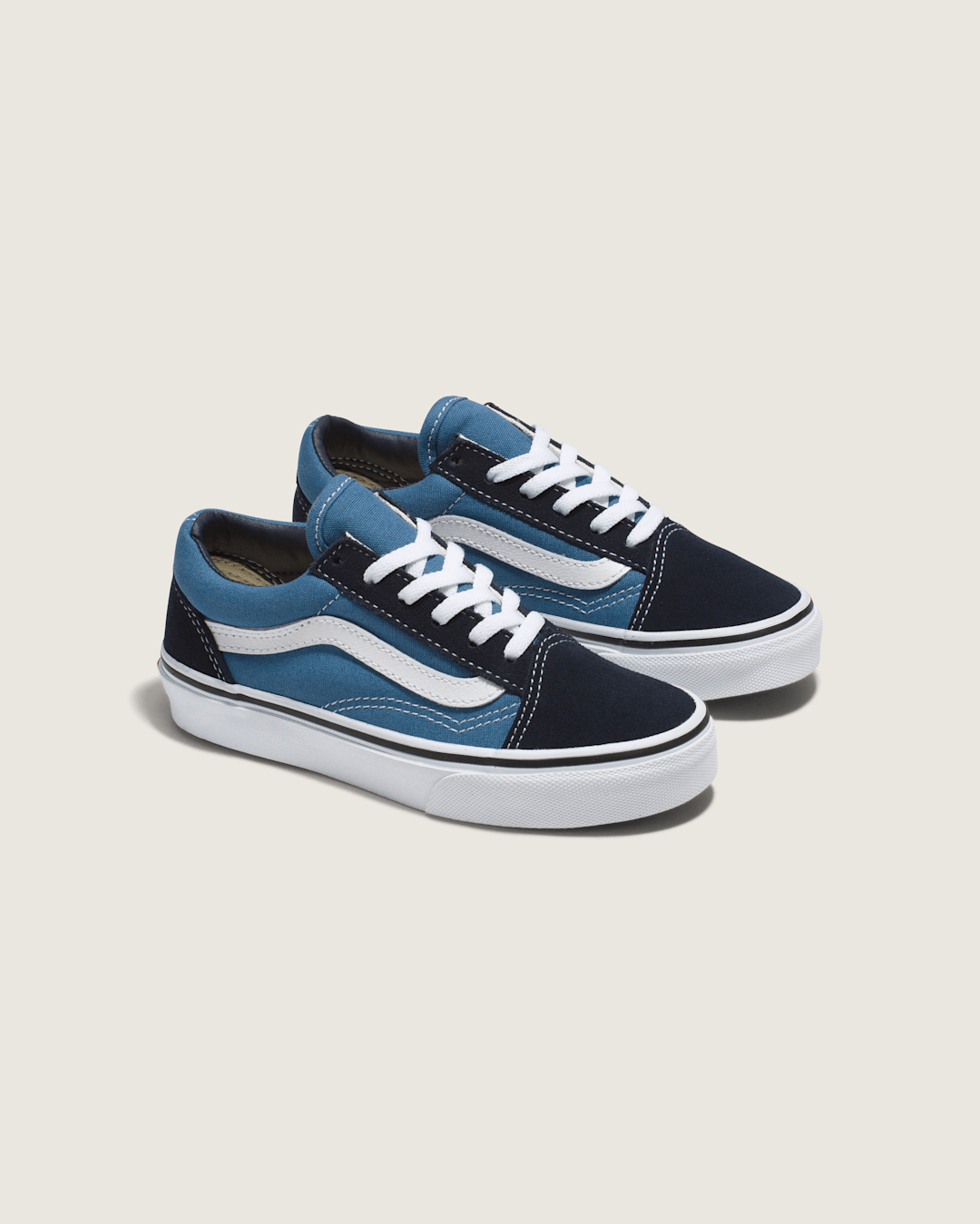 Kids Old Skool Navy/True White Shoes | Vans outlet