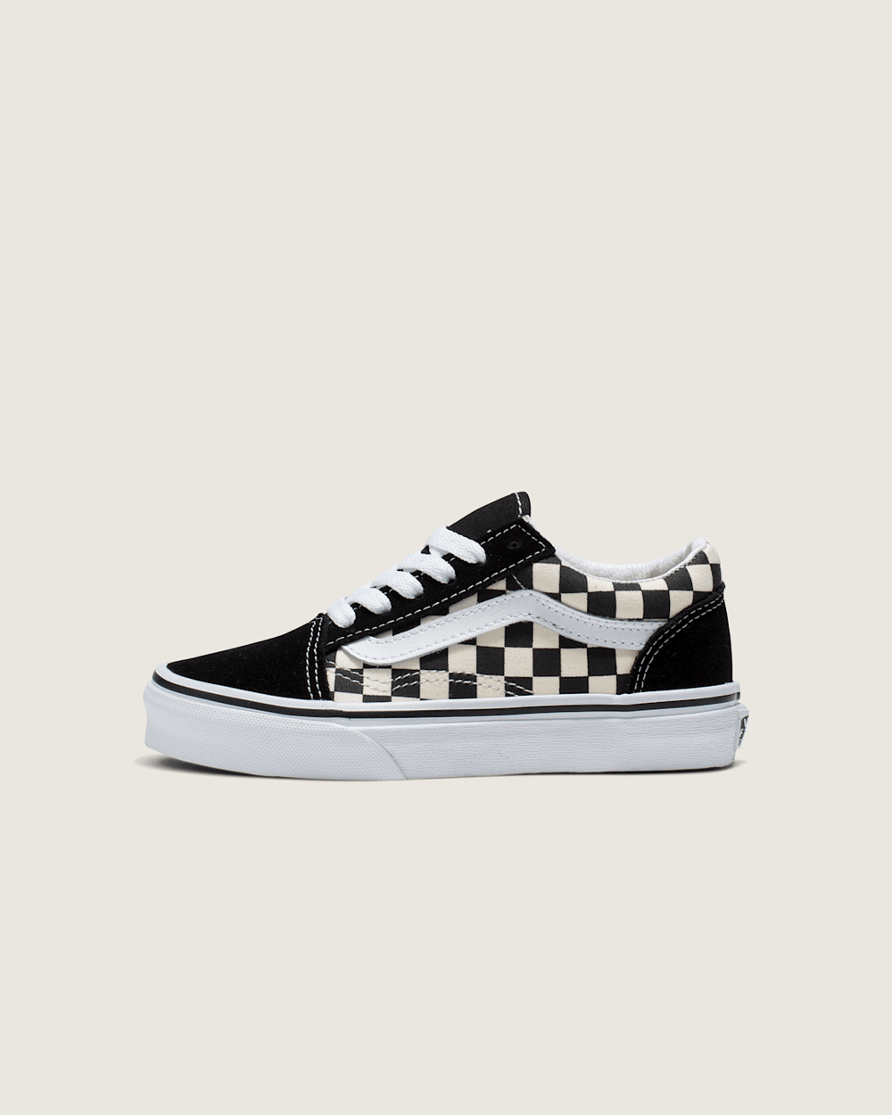 Kids Old Skool Primary Check Black/White Shoes | Vans discount