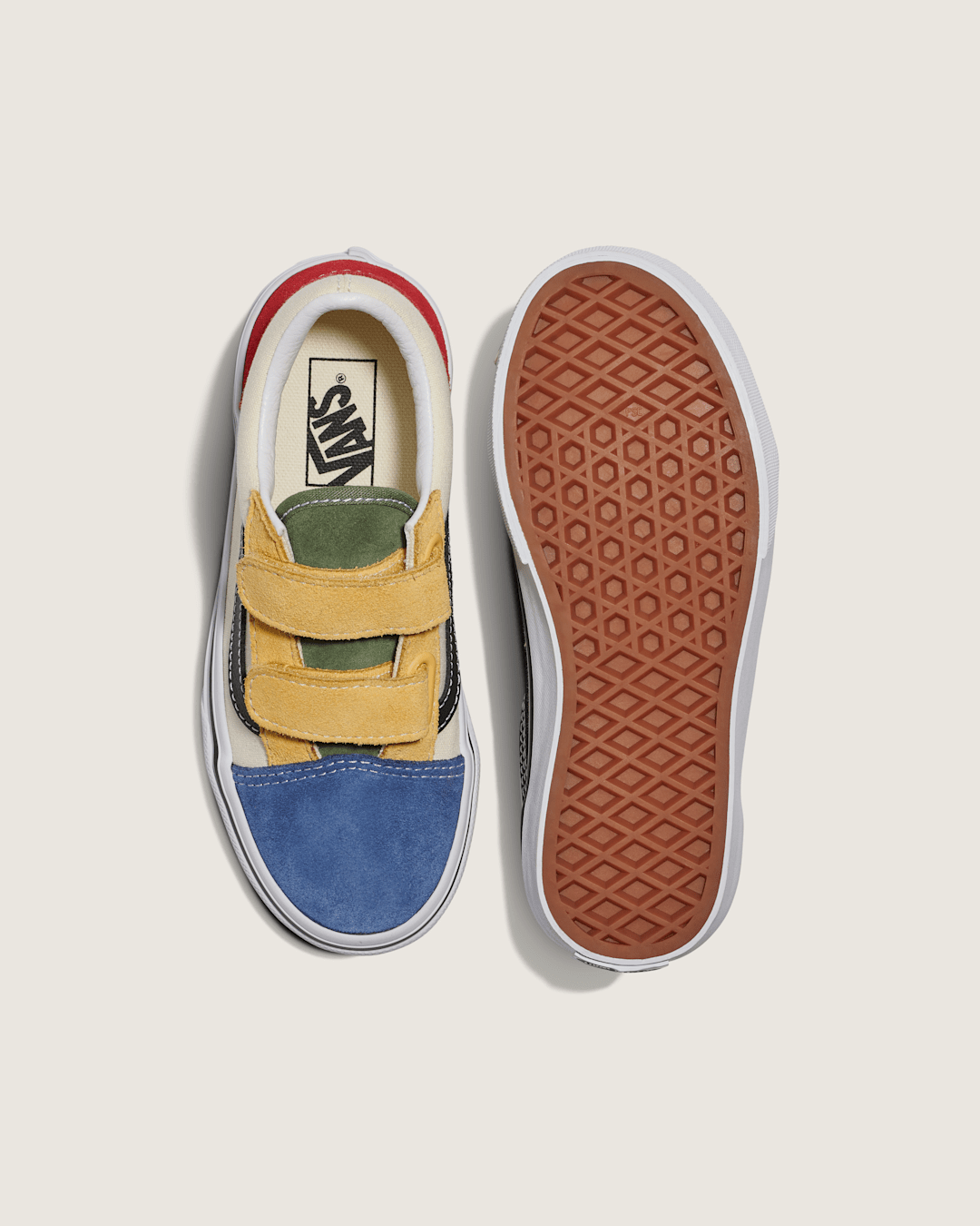 Little Kids Old Skool V Shoe in Red / Blue | Vans near me