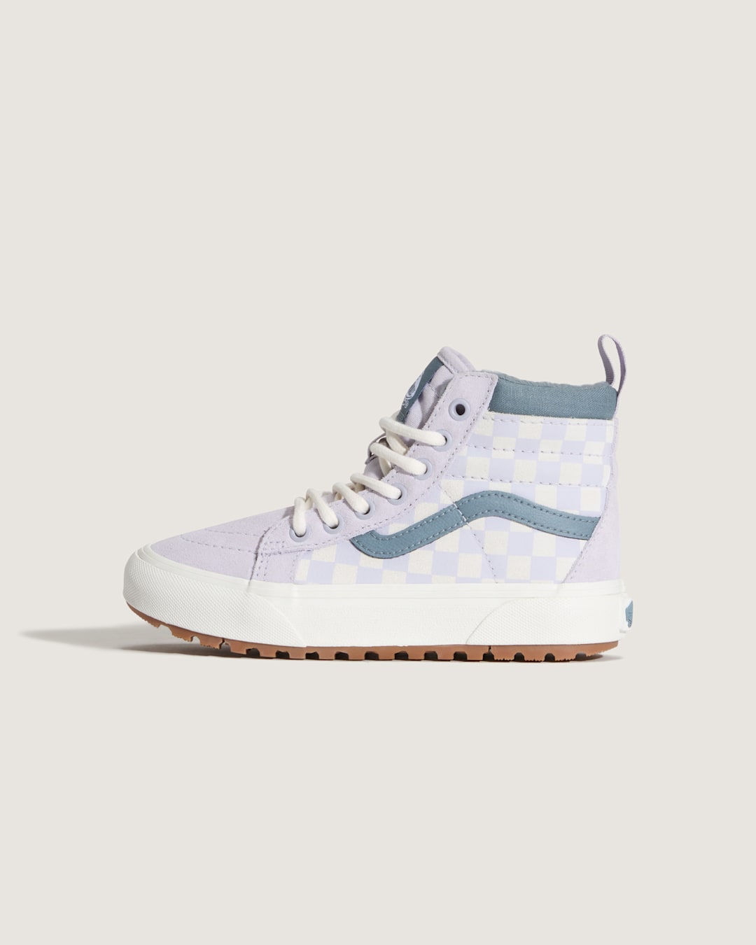 Little Kids Sk8-Hi Water Resistant Checkerboard Shoe in Lilac Mist Purple | Vans near me