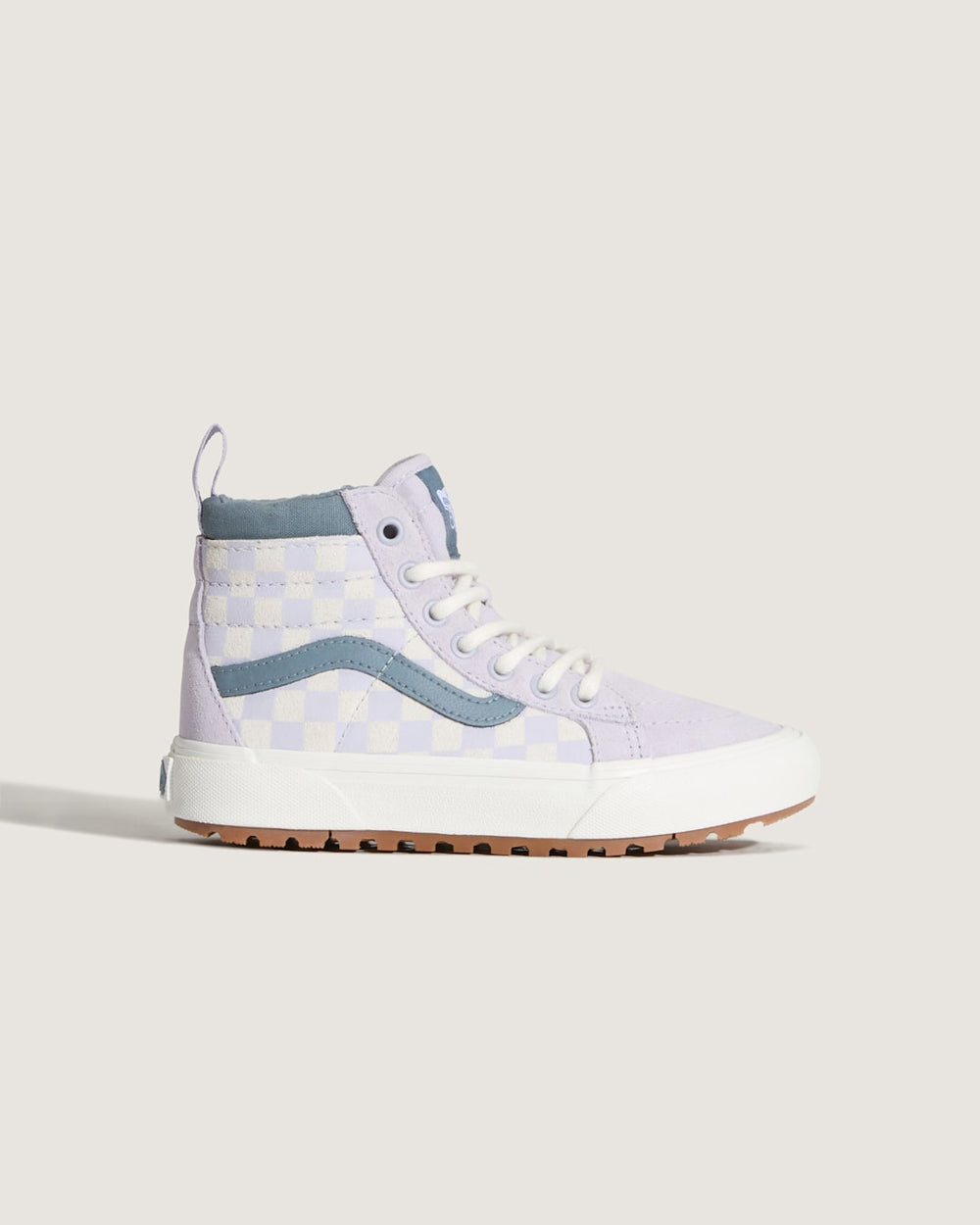 Little Kids Sk8-Hi Water Resistant Checkerboard Shoe in Lilac Mist Purple | Vans near me