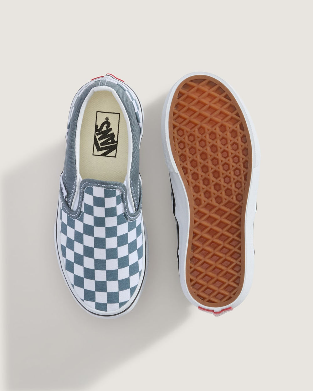 Little Kids Classic Slip-On Checkerboard Shoe in Checkerboard Stormy Weather Blue | Vans discount