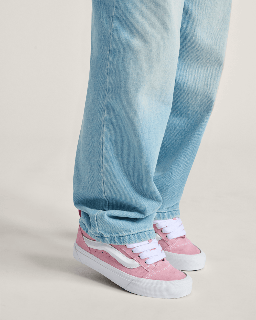 Little Kids Knu Skool Shoe in Dawn Pink / True White | Vans discount