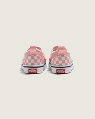 Toddler Slip-On V Checkerboard Powder Pink/True White Shoes | Vans outlet