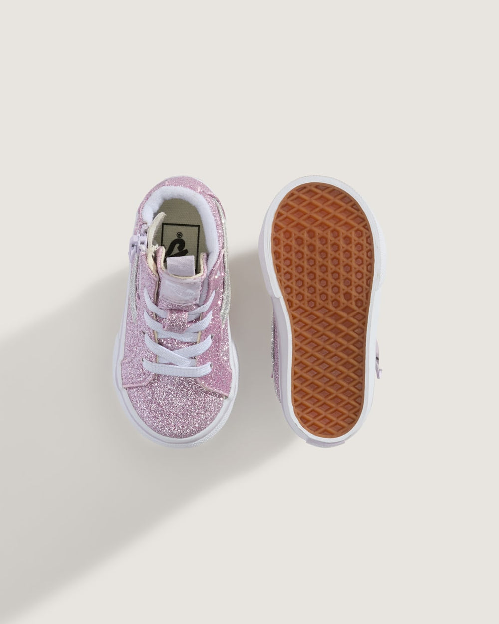 Toddler Sk8-Hi Side Zip Shoe in Glitter Lilac Mist Purple | Vans online