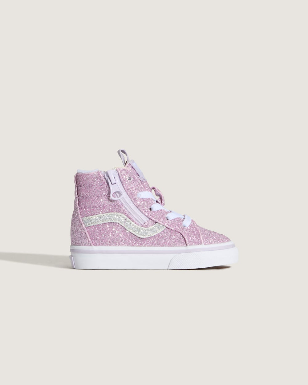 Toddler Sk8-Hi Side Zip Shoe in Glitter Lilac Mist Purple | Vans online