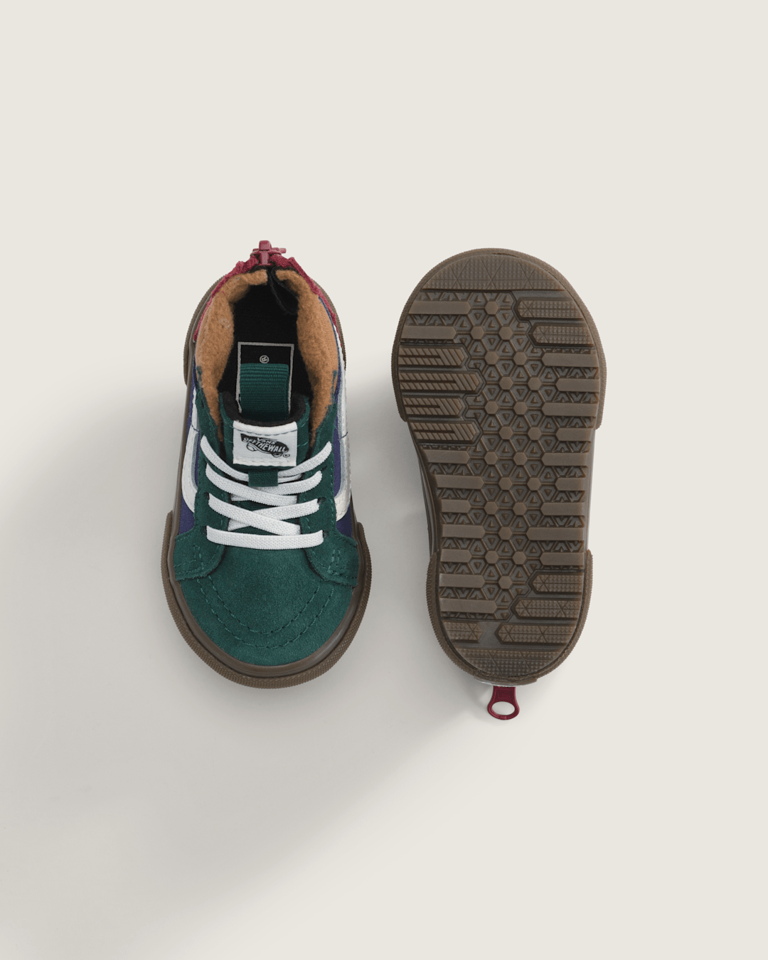 Toddler Sk8-Hi Zip Water Resistant Gum Shoe in Blue / Green | Vans near me