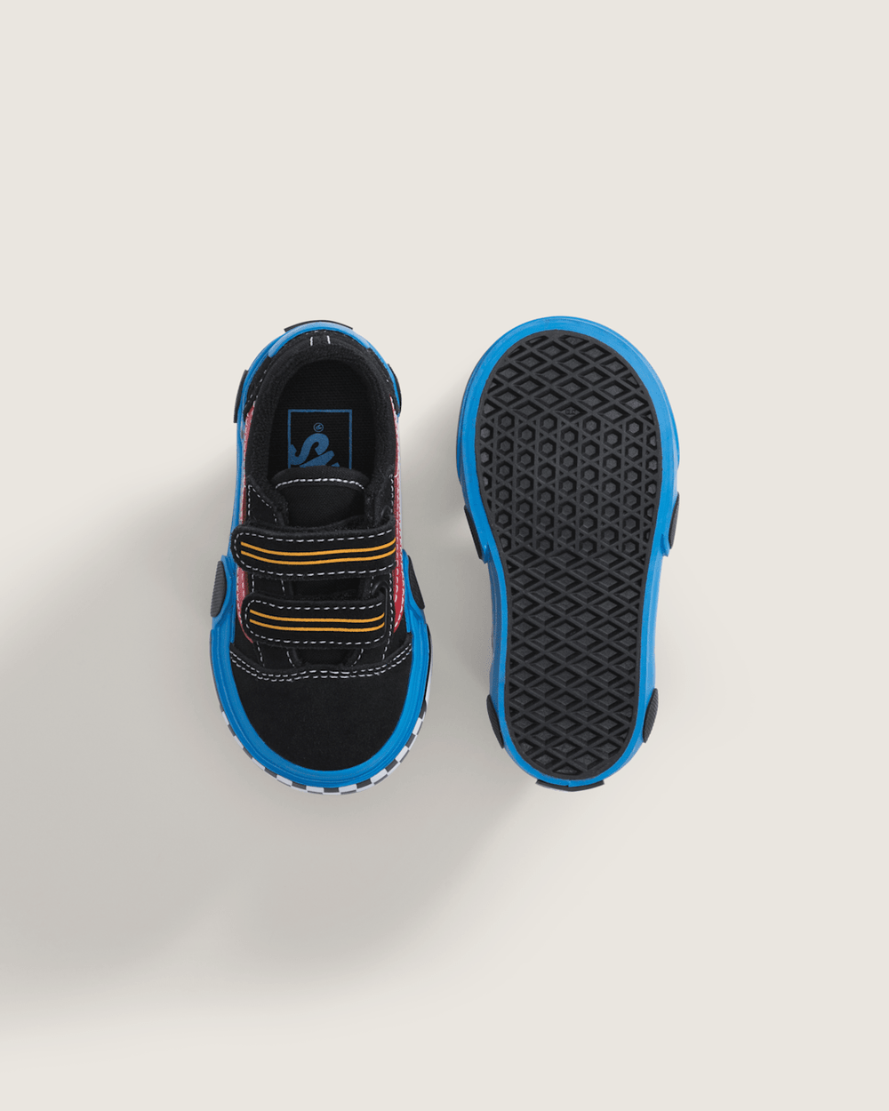Toddler Old Skool V Shoe in Black / Blue | Vans outlet