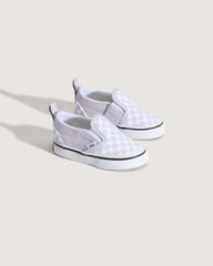 Toddler Classic Slip-On V Checkerboard Shoe in Checkerboard Lilac Mist Purple | Vans on sale