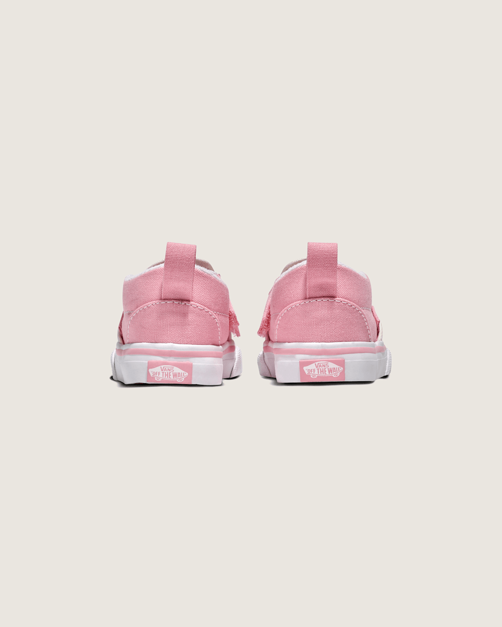 Toddler Classic Slip-On V Shoe in White / Pink | Vans sale
