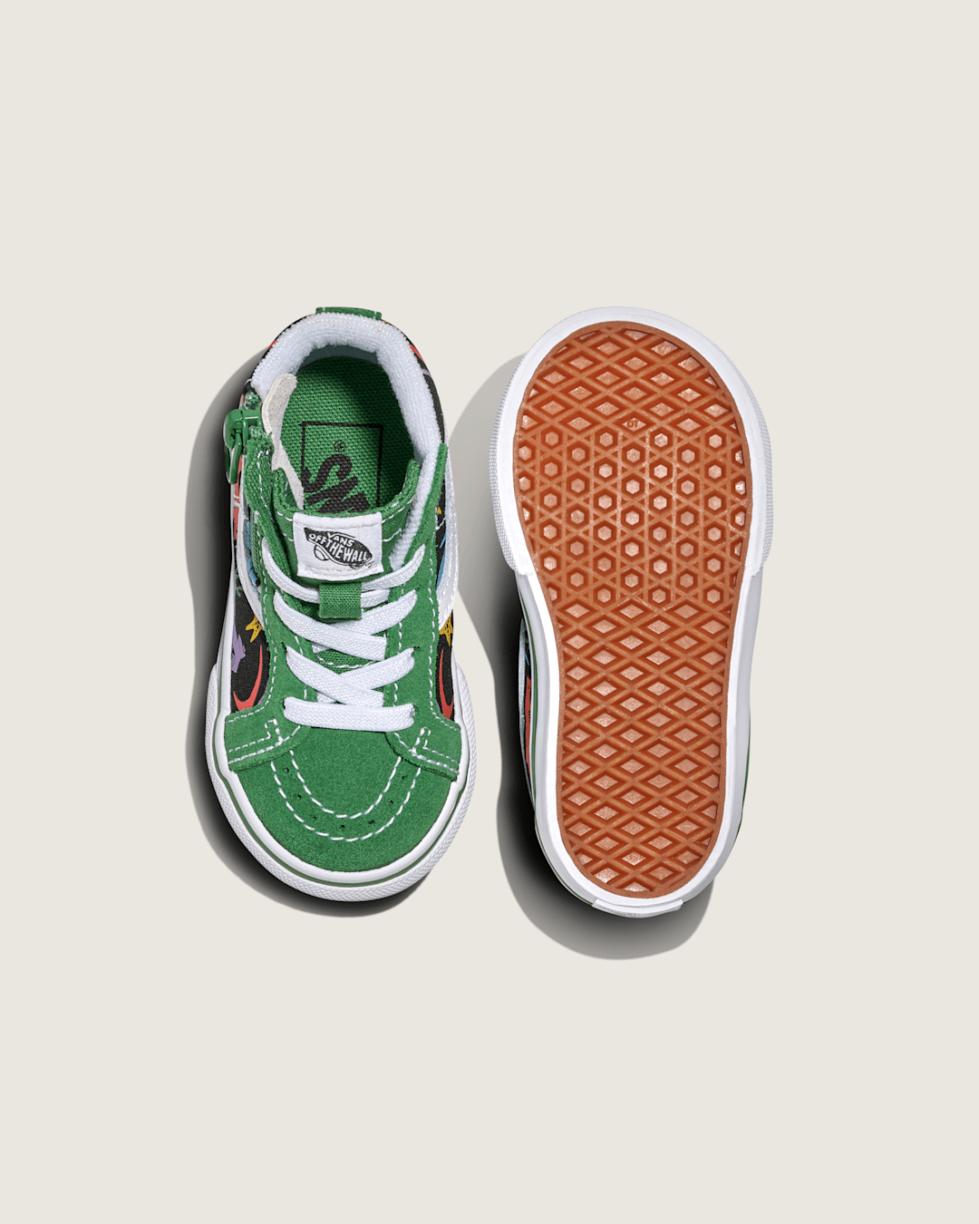 Toddler Sk8-Hi Reissue Side Zip Shark Shoe in Green / Black | Vans discount