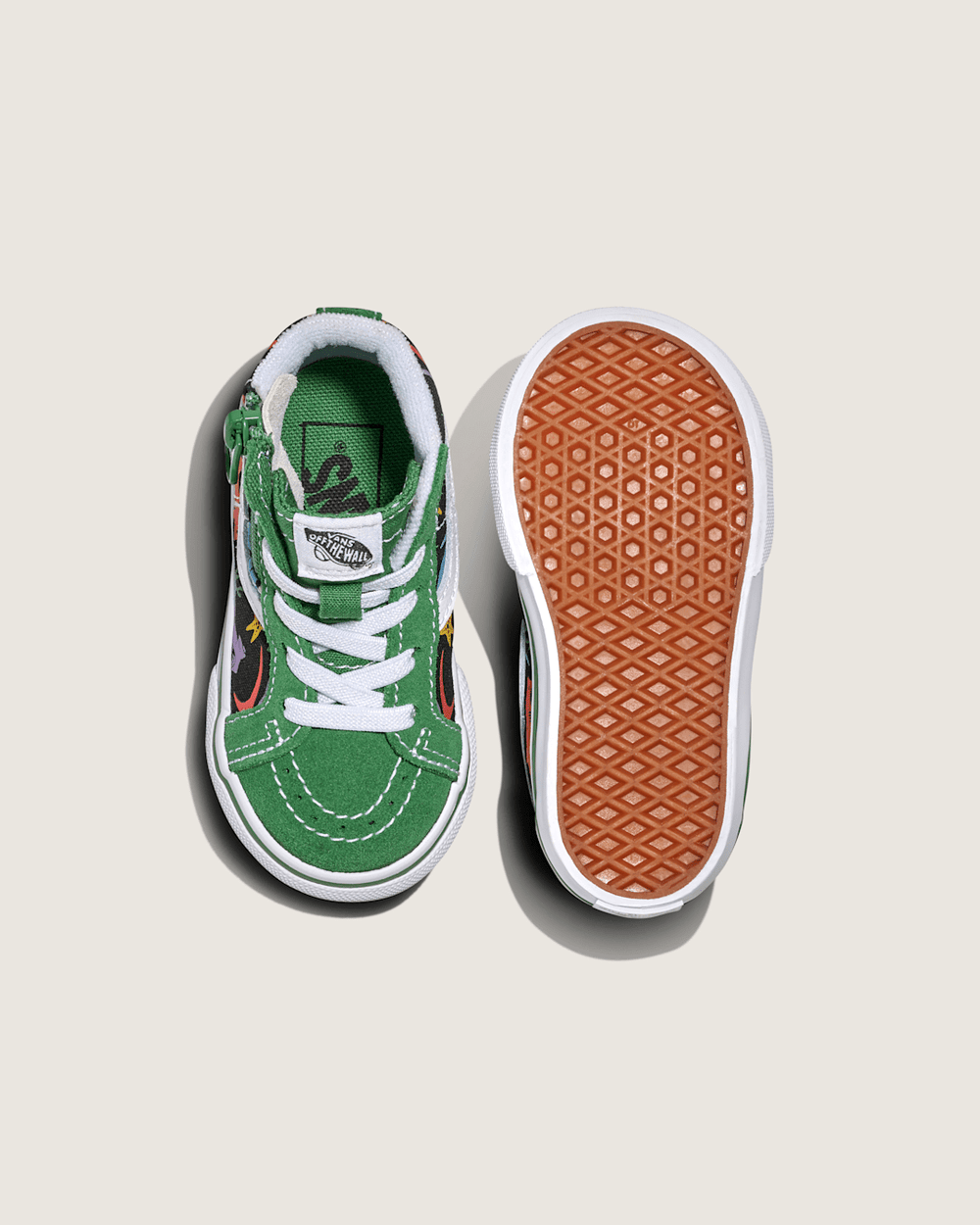 Toddler Sk8-Hi Reissue Side Zip Shark Shoe in Green / Black | Vans discount