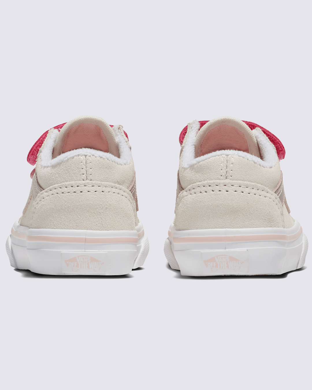 Toddler Old Skool V Shoe in Metallic Marshmallow White / Pink | Vans near me