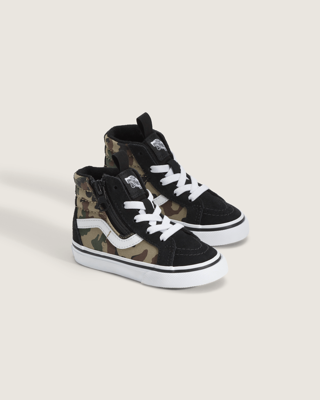 Toddler SK8-Hi Side Zip Shoe in Camo Black / Green | Vans sale