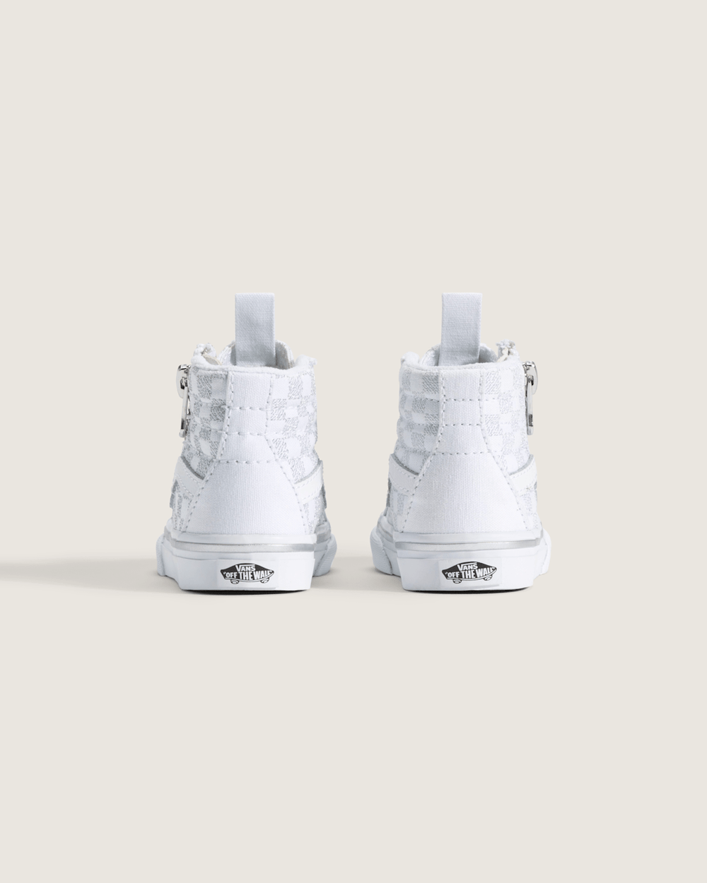 Toddler SK8-Hi Side Zip Checkerboard Shoe in Checkerboard Silver Grey | Vans outlet