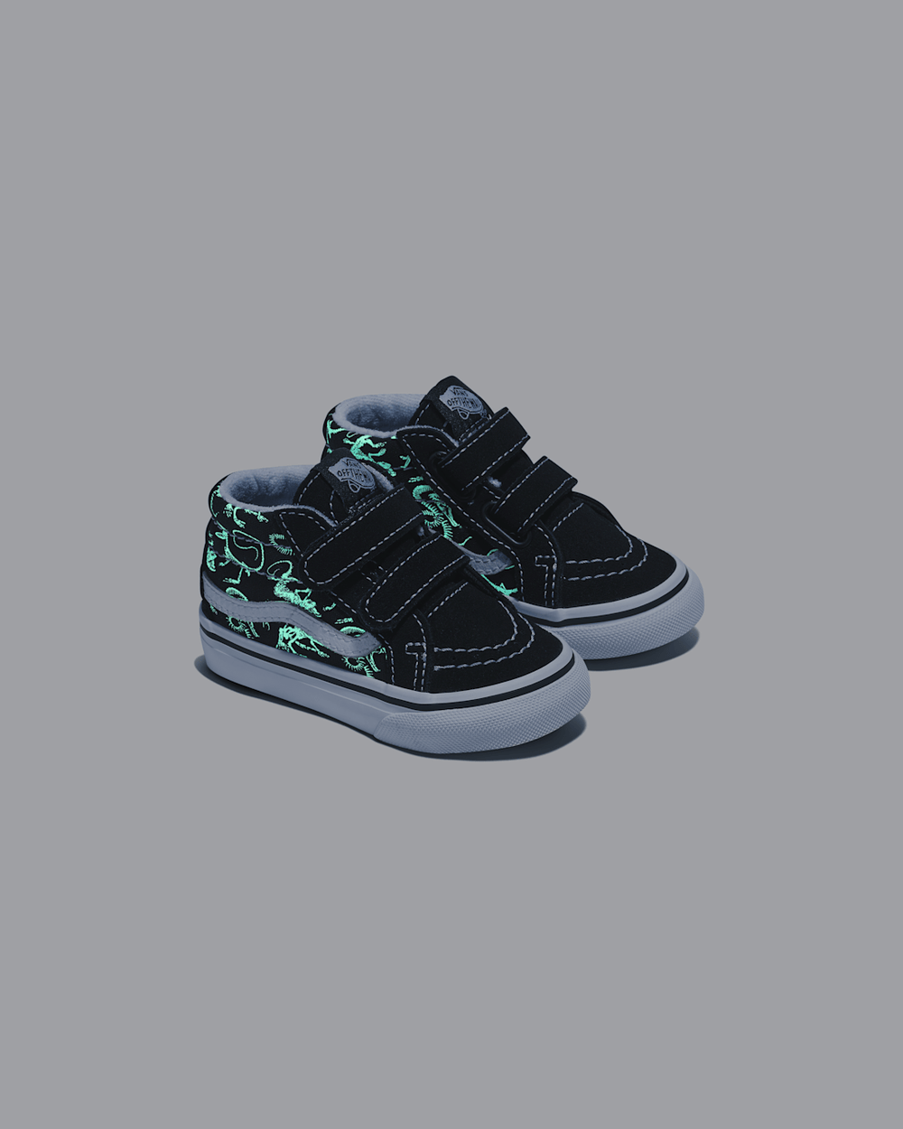 Toddler Sk8-Mid Reissue V Skeletons Shoe in Black | Vans on sale