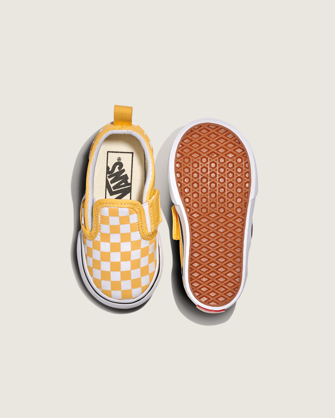 Toddler Classic Slip-On V Checkerboard Shoe in Banana Cream Yellow / White | Vans discount