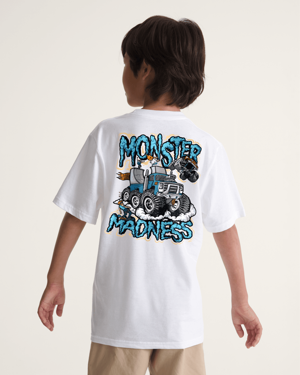 Kids Monster Madness T-Shirt in White | Vans near me
