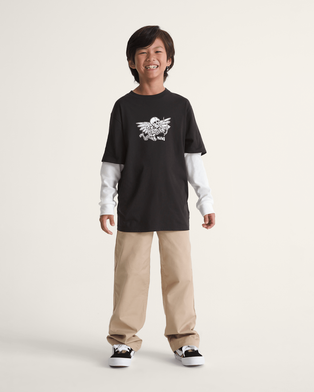 Kids Authentic Chino Loose Pant in Incense Brown | Vans online